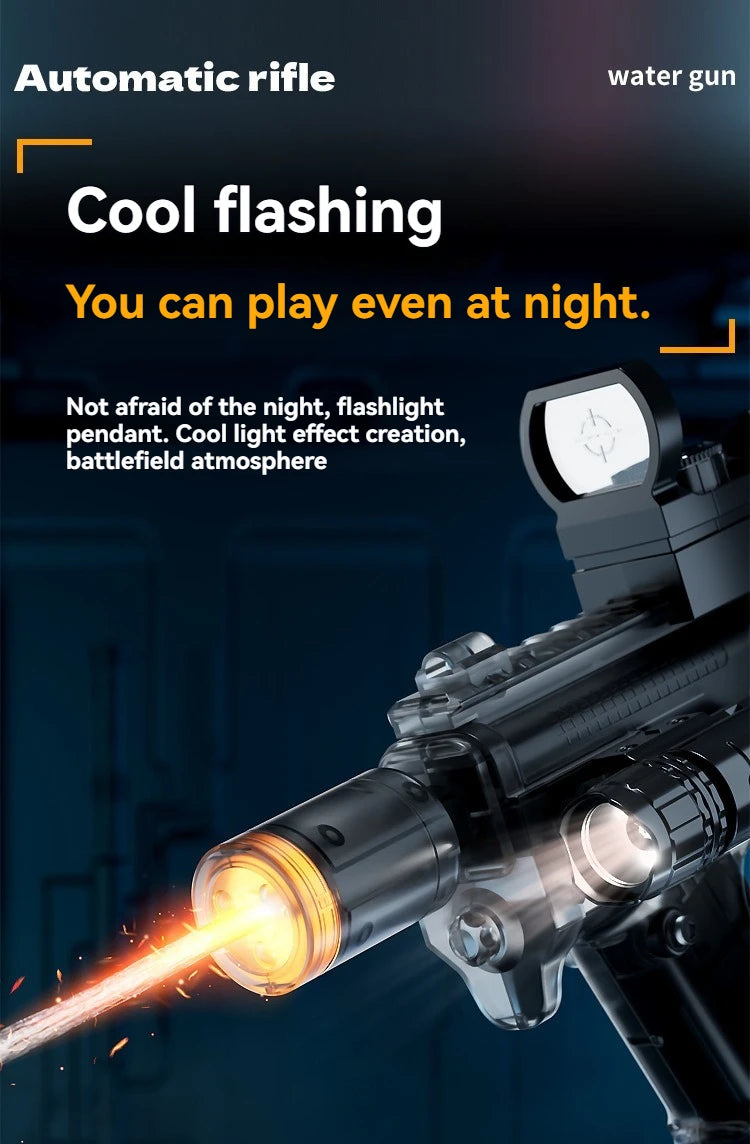 Electric Water Gun Pro™ – Automatic LED Water Blaster Toy for Kids & Adults