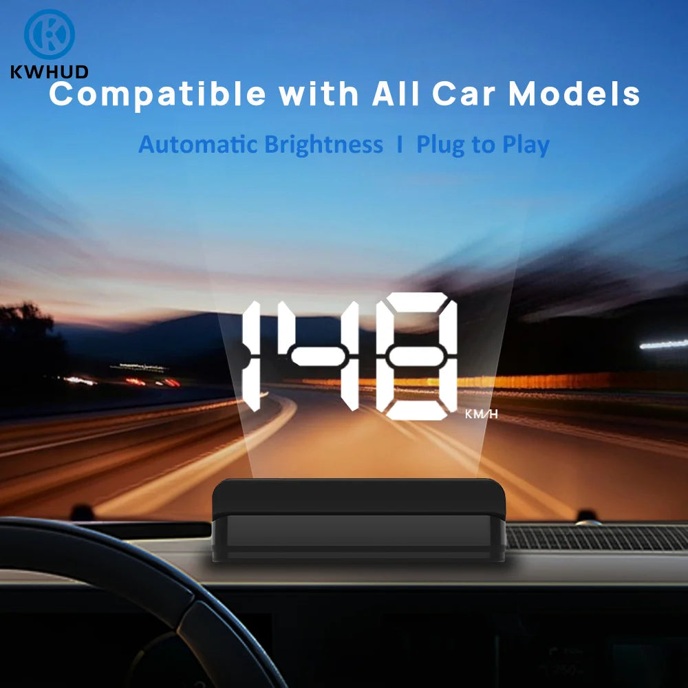 KWHUD GPS Car Head-Up Display – Digital Speedometer