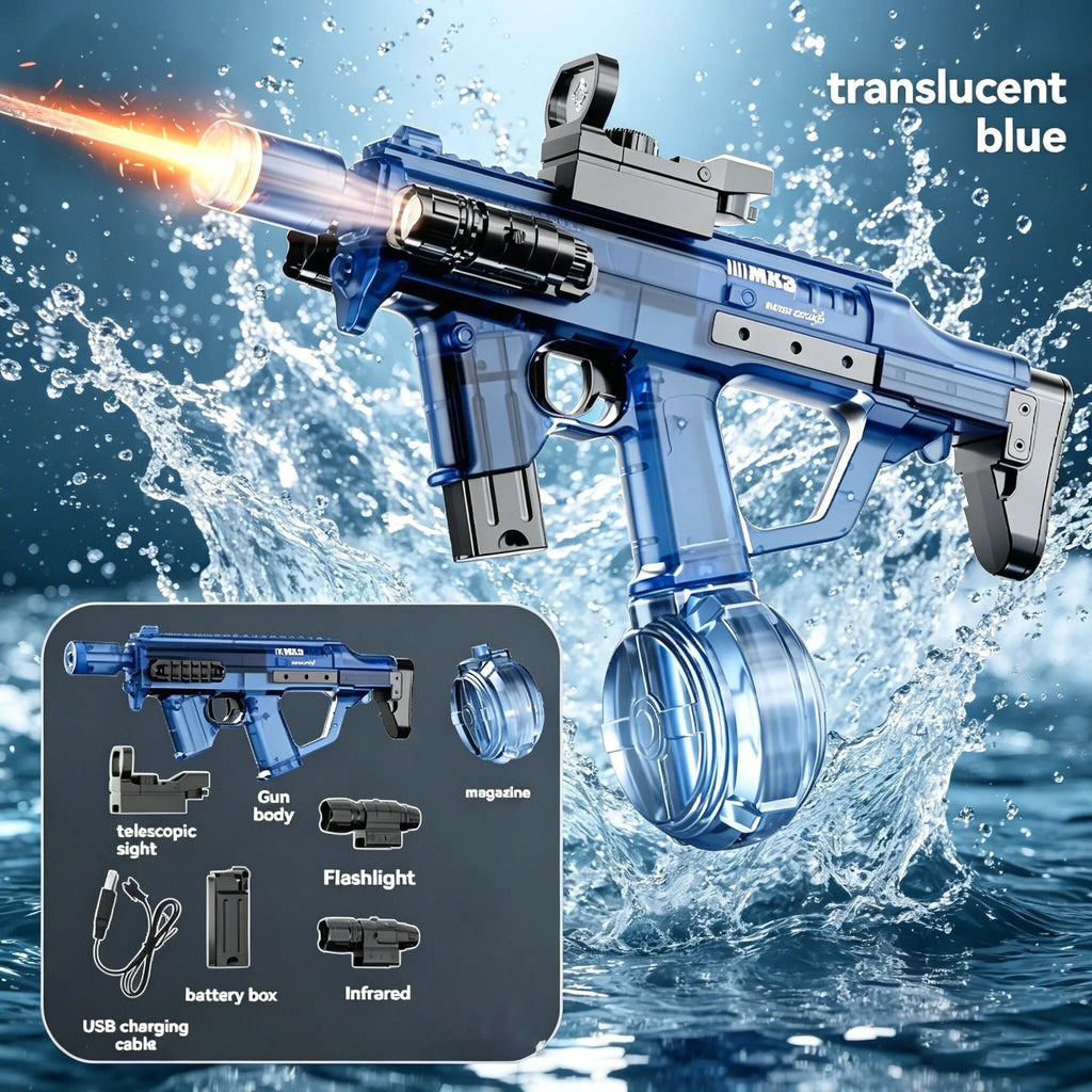Electric Water Gun Pro™ – Automatic LED Water Blaster Toy for Kids & Adults